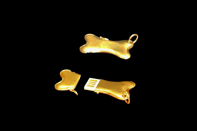 MJ - USB Flash Drive Gold Bone Diamond Edition - Unique Design USB Stick 8gb